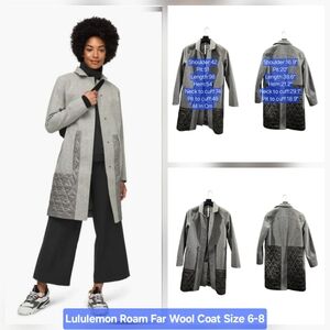 Lululemon Roam Far Wool Coat Size 6-8